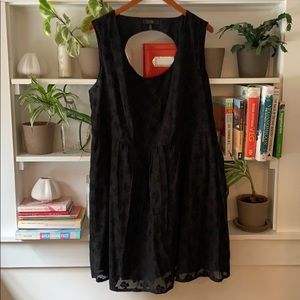 Black velvet cocktail dress